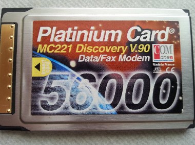 Platinium Card MC221 Discovery V.90 Modem 56000 Karta modemowa laptopa France-1