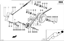 Claas Lexion 600 KOŁO PASOWE 0003557720 (Napęd przyrządu źniwnego, bez przekładni regulacyjnej)