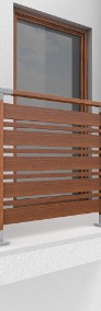 Balustrada taras balkon barierka poręcz dekor drewna stal nierdzewna aluminium-3