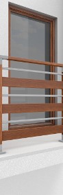 Balustrada taras balkon barierka poręcz dekor drewna stal nierdzewna aluminium-4