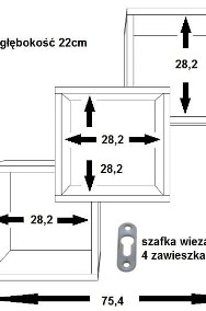 ARTISAN YP6 półka wisząca 75x22 w.75 -2