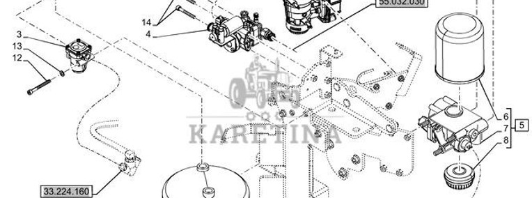 New Holland T6090 T6070 Odbiornik suszarka 84170919-1
