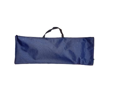 Leżak aluminiowy z tkaniną składany do torby z podłokietnikiem paskowym-2