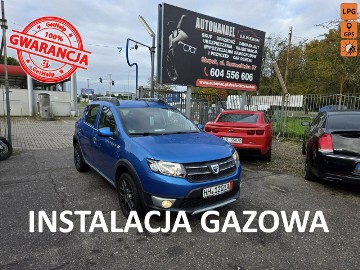 Dacia Sandero II 0.9 TCE + LPG 90 KM, Klimatyzacja, Nawigacja, Bluetooth, Alufelgi