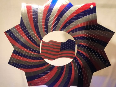 Flaga wieczna wietrzna ozdoba 3D, Wind Spinner, kręciołek 30 cm-1