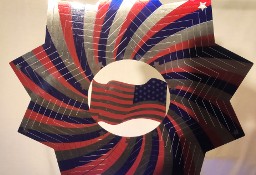 Flaga wieczna wietrzna ozdoba 3D, Wind Spinner, kręciołek 30 cm