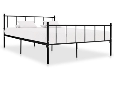 vidaXL Rama łóżka, czarna, metalowa, 180 x 200 cm284641-1
