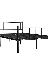 vidaXL Rama łóżka, czarna, metalowa, 180 x 200 cm284641-2