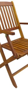 vidaXL Składane krzesła ogrodowe, 6 szt., lite drewno akacjowe 276357-3