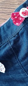 jeansowe spodenki niebieskie r 68 kokardy-4