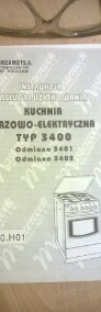 instrukcja; Kuchnia el-gaz 3400 ; 2002r-3