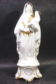 Figura Porcelanowa XIX w. Madonna  z Dzieciątkiem wys. 20 cm-2