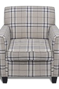 vidaXL Fotel z poduszką, kremowy, tkanina240978-2