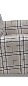 vidaXL Fotel z poduszką, kremowy, tkanina240978-3