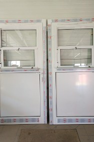 Drzwi aluminiowe z oknem podawczym i parapetem do kuchni restauracji baru -2