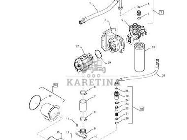 New Holland T8 - obudowa napędu pompy hydraulicznej 84379688-2