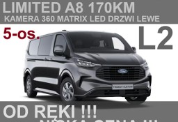Ford Transit Transit Custom 5-osobowy Limited A8 170KM Kamera 360 Matrix LED