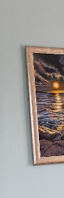 SYRENA zachód słońca fantasy obraz olejny 47,5x67-3