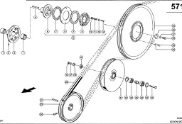 Claas Lexion 560 KOŁO PASOWE 0006675453 (Napęd przyrządu źniwnego)