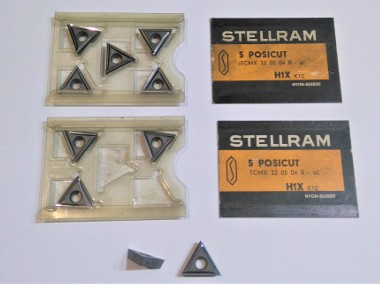 Płytki wieloostrzowe tokarskie Stellram H1X K10 TCMX 220504 R-al.-1