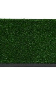 vidaXL Toaleta dla zwierząt z tacą i sztuczną trawą, zieleń, 64x51x3cm-2