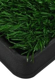 vidaXL Toaleta dla zwierząt z tacą i sztuczną trawą, zieleń, 64x51x3cm-3