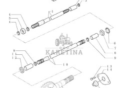 New Holland T6010 T6090 T6070 T7230 Wał napędowy 12t, 14t, 921mm l 87399307