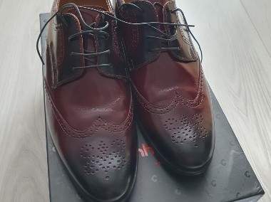 Eleganckie buty podwyższające derby brogsy Conhpol -1
