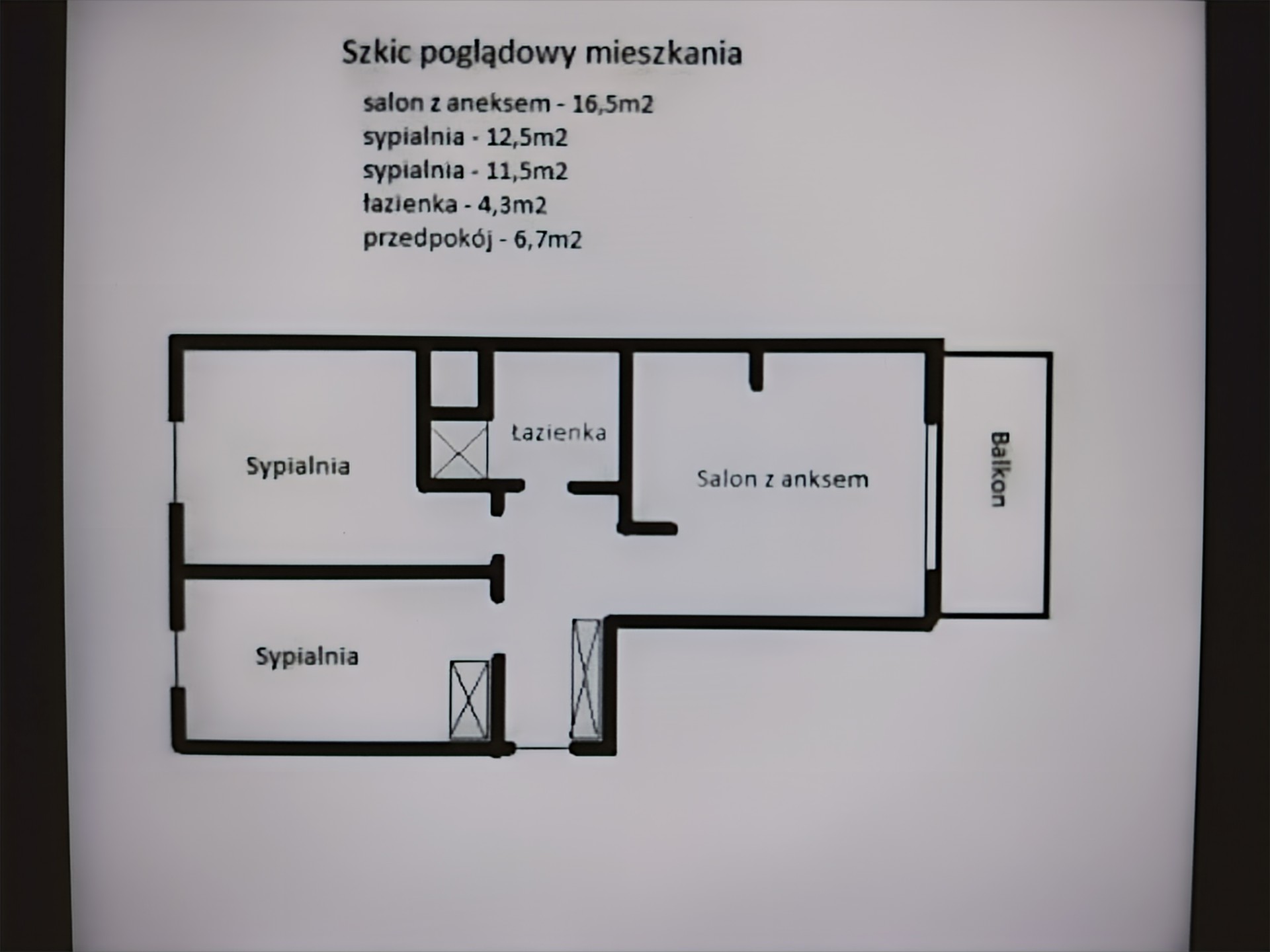 Wynajmę mieszkanie 3 pokojowe 51,5 m² Lublin os.Czuby - Widok 6