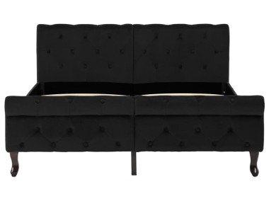 vidaXL Rama łóżka, czarna, tapicerowana aksamitem, 140 x 200 cm288553-1