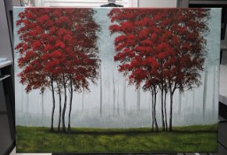 Nowoczesny obraz" Czerwone drzewa"