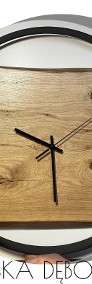 Oryginalny zegar ścienny z drewnem w stylu loft. Handmade 100%, niespotykany!-3