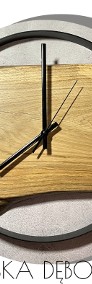 Oryginalny zegar ścienny z drewnem w stylu loft. Handmade 100%, niespotykany!-4