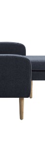 vidaXL Sofa w kształcie L, obita tkaniną, 186x136x79 cm, ciemnoszara246996-4