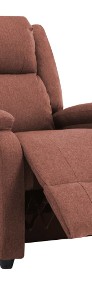 vidaXL Rozkładany fotel masujący, brązowy, tkanina248700-4