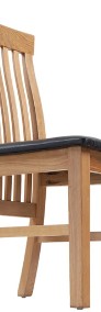 vidaXL Krzesła stołowe, 2 szt., lite drewno dębowe i sztuczna skóra 243546-3