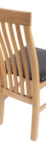 vidaXL Krzesła stołowe, 2 szt., lite drewno dębowe i sztuczna skóra 243546-4