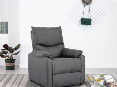 vidaXL Rozkładany fotel telewizyjny, ciemnoszary, tapicerowany tkaniną248687-1