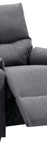 vidaXL Rozkładany fotel telewizyjny, ciemnoszary, tapicerowany tkaniną248687-4
