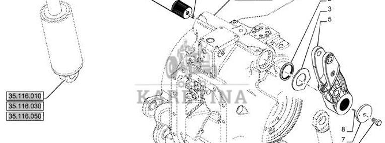 New Holland T6090 T6070 Wałek 626mm l 5198501-1