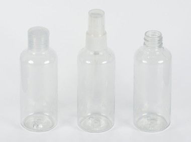 Butelka PET 100ml, z atomizerem lub flip top, do kosmetyków, chemii-1
