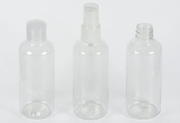Butelka PET 100ml, z atomizerem lub flip top, do kosmetyków, chemii