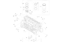 John Deere 9470RX - Zespół bloku krótkiego DZ112023 (Silnik)