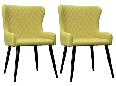 vidaXL Krzesła do jadalni, 2 szt., zielone, tapicerowane tkaniną282520-1