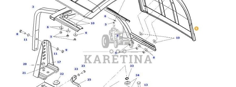 Fendt 828 Vario - wspornik błotnika przód H835700030011 H835700030021-1