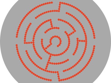 Labirynt Koło z kropek - gry podwórkowe z masy termoplastycznej - Strefy Gier-1