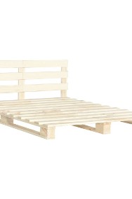 vidaXL Rama łóżka z palet, lite drewno sosnowe, 200 x 200 cm 285247-2
