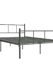 vidaXL Rama łóżka, szara, metalowa, 140 x 200 cm284646-2