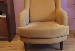 Fotel uszak - 2 szt. z okrągłym podnóżkiem