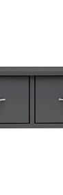 vidaXL Półka ścienna z szufladami, szara, wysoki połysk, 60x26x18,5 cm800593-3